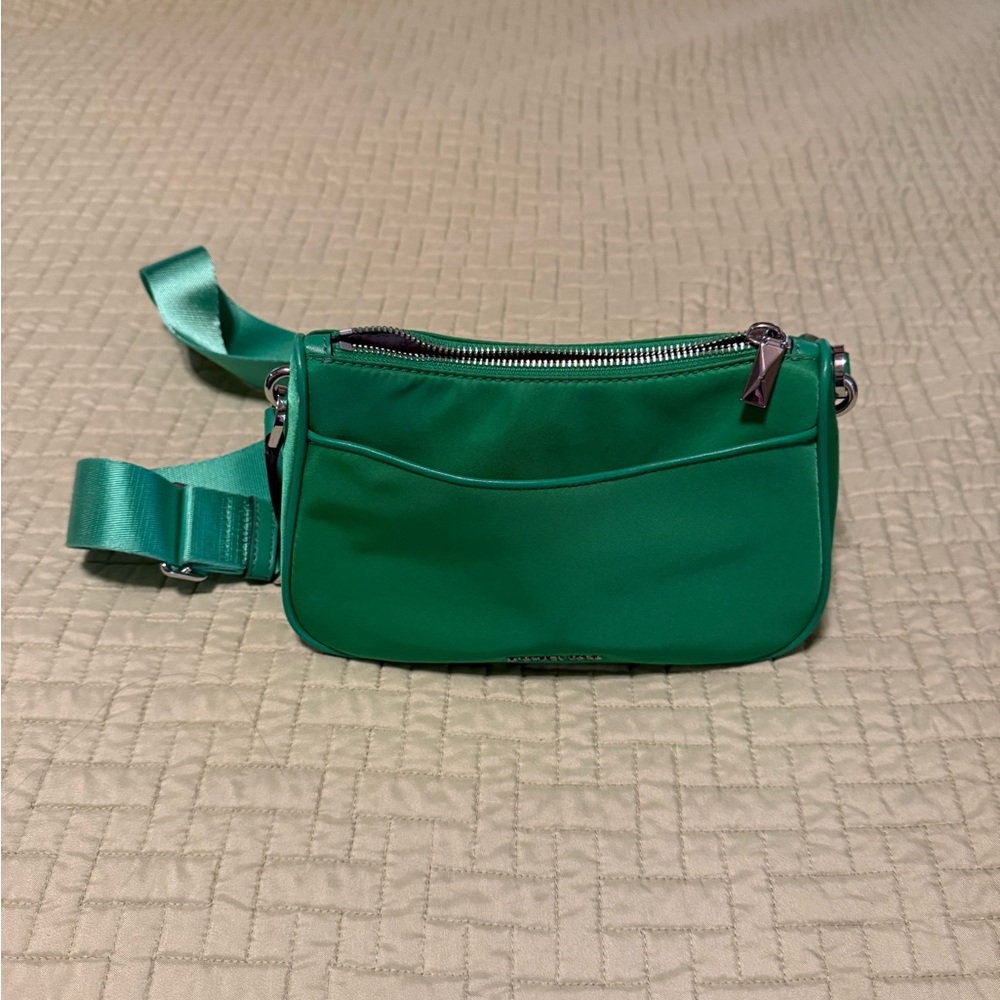 Michael Kors Emerald Green Crossbody Bag with Silver Logo